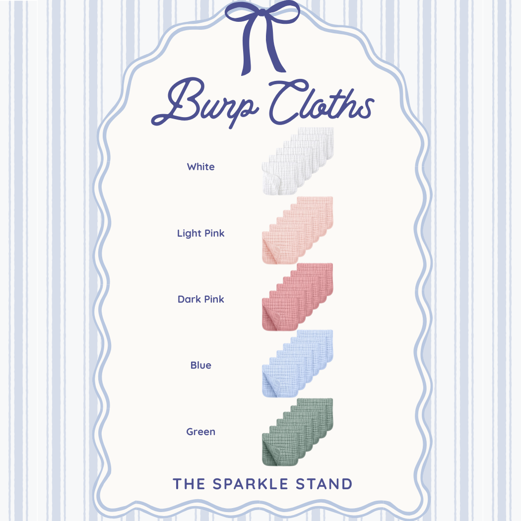 Custom Embroidered Muslin Burp Cloth – Personalized Baby Burp Cloth with Name