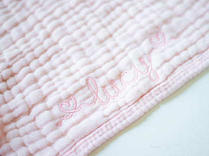 monogrammed muslin burp cloth for newborn